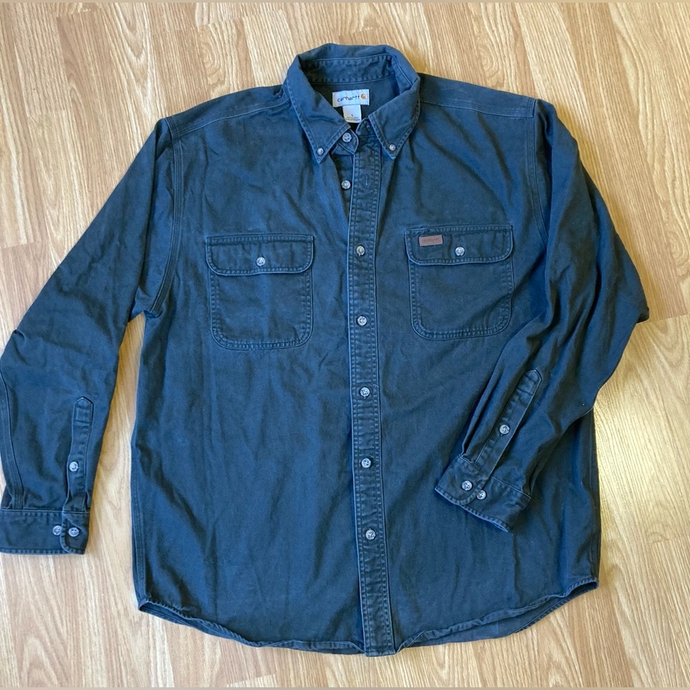 Carhartt Button Up Long Sleeve Shirt Size Large